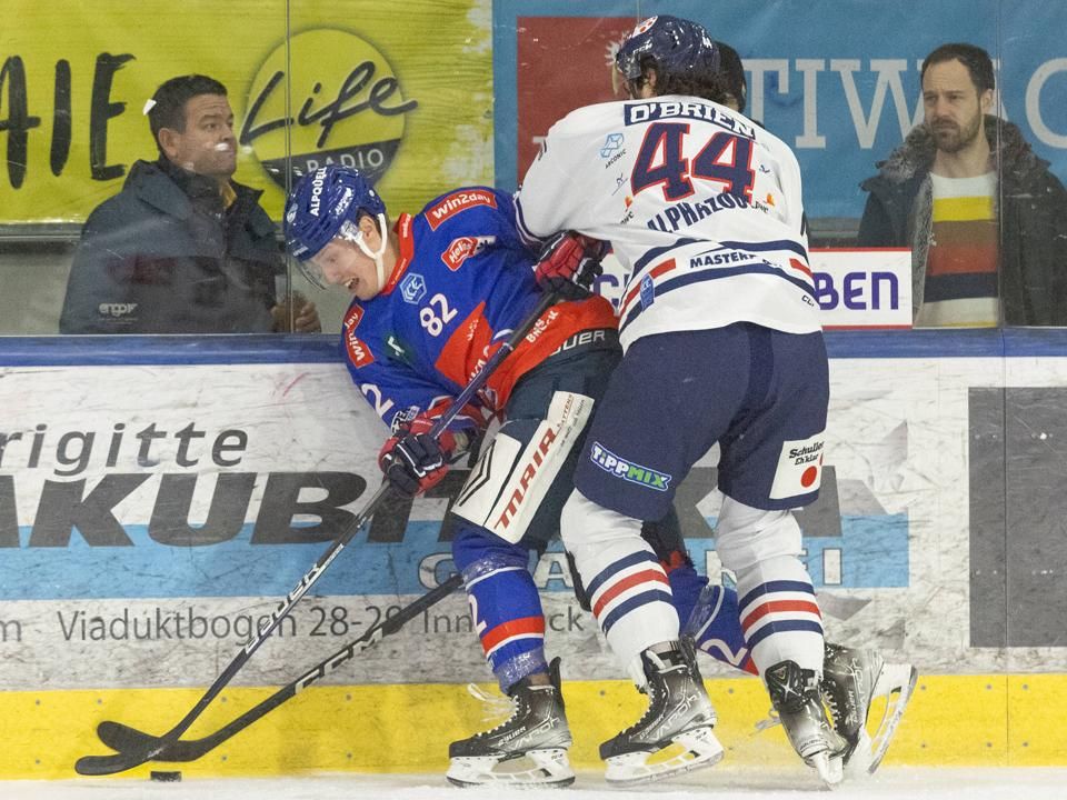 Hiába állt fel 0–2-ről, kikapott Innsbruckban a Hydro Fehérvár AV19 az osztrák hokiligában